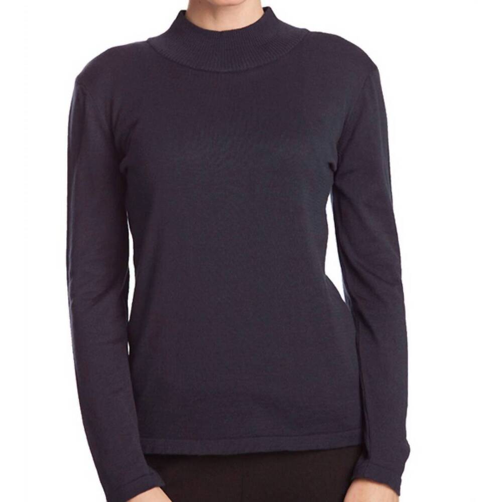 NEW ANGEL long sleeve mock neck pullover in navy